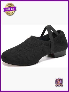 Women's Latin Dance Practice Shoes Low Heel Split Sole Ballroom Salsa
